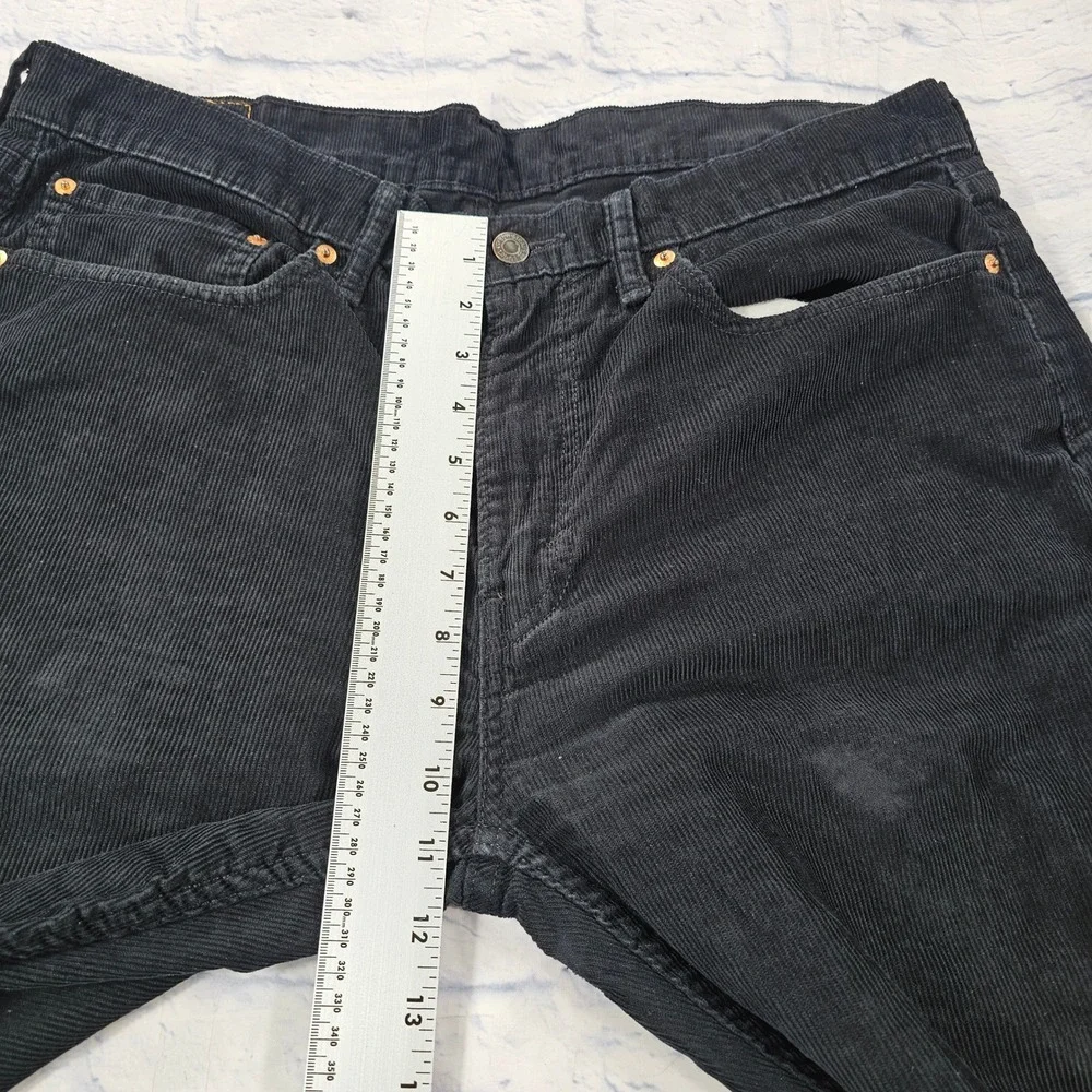 Levis 514 Corduroy Pants Mens 36x32 Black Straight Leg Casual Workwear Ribbed